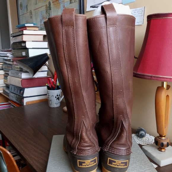 L.L. Bean Tall Leather Duck Boots - Picture 6 of 11